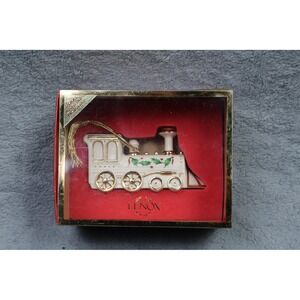 Vintage Lenox 2000 Annual Holiday Train Locomotive Christmas Porcelain Ornament